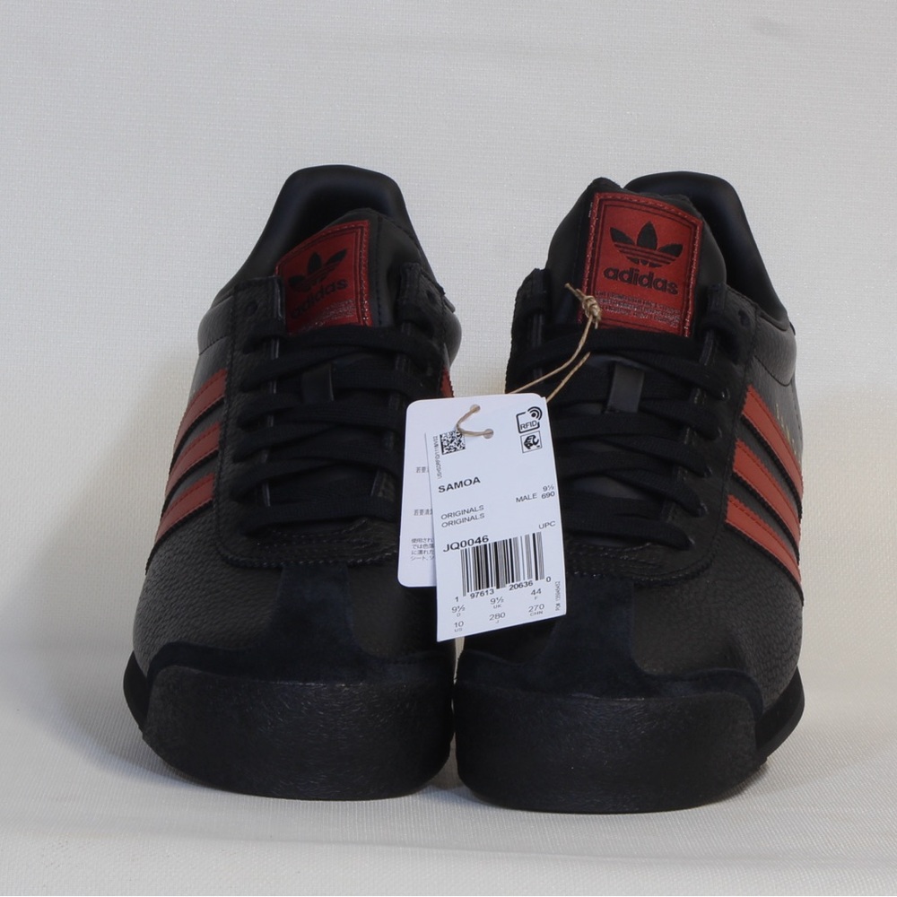 adidas Originals Men's Black Red Samoa Casual Sneaker JQ0046 NWT NIB - Picture 2 of 9